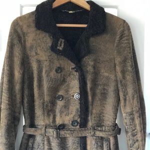 Leather Coat with fleece lining